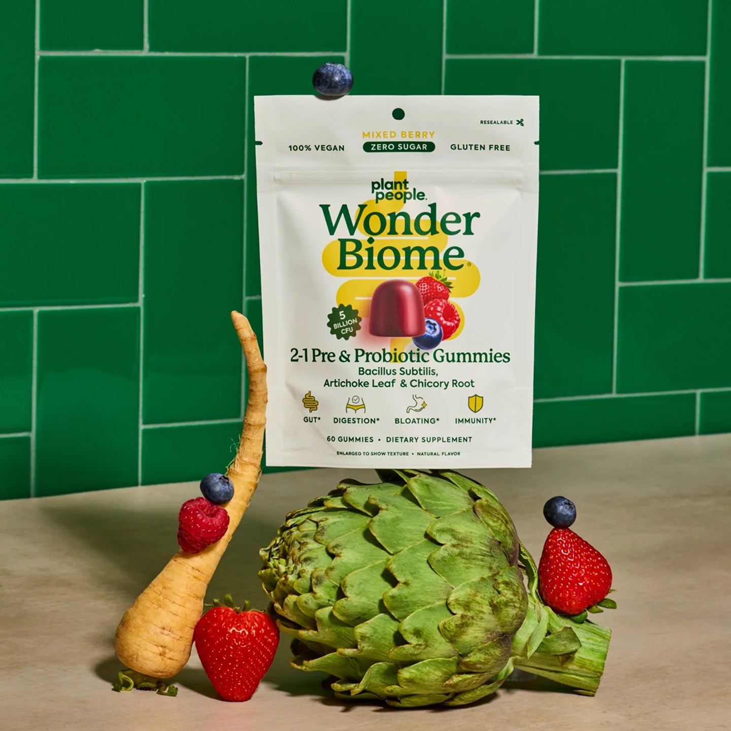 WonderBiome 2-1 Pre & Probiotic Gummies